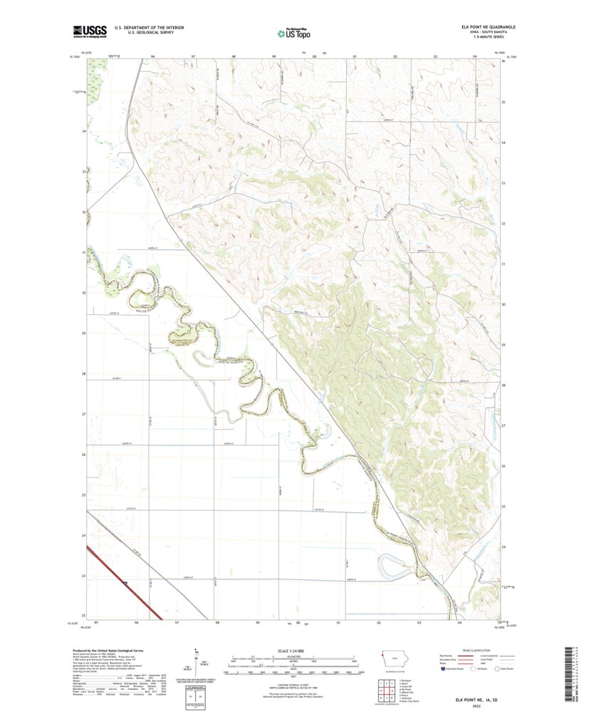 Elk Point NE, IA (2022, 24000-Scale) Map by United States Geological ...