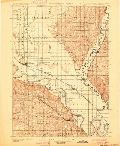 United States Geological Survey Elk Point, SD-NE-IA (1901, 125000-Scale) digital map