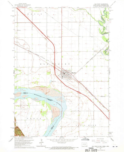 United States Geological Survey Elk Point, SD-NE-IA (1963, 24000-Scale) digital map
