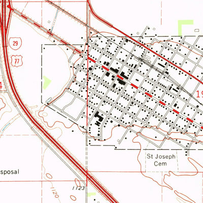 United States Geological Survey Elk Point, SD-NE-IA (1963, 24000-Scale) digital map