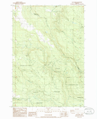 United States Geological Survey Elk Prairie, OR (1985, 24000-Scale) digital map