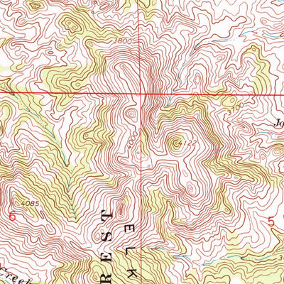 United States Geological Survey Elk Ridge, MT (1966, 24000-Scale) digital map