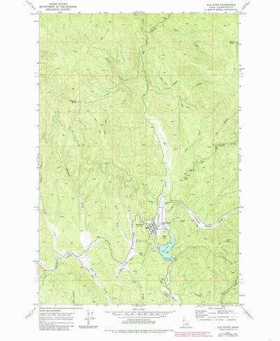 United States Geological Survey Elk River, ID (1969, 24000-Scale) digital map
