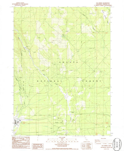 United States Geological Survey Elk Spring, CA (1986, 24000-Scale) digital map