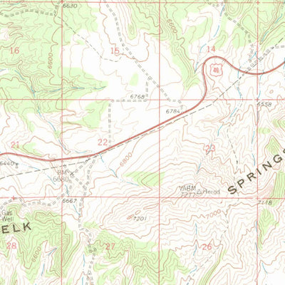 United States Geological Survey Elk Springs, CO (1960, 62500-Scale) digital map