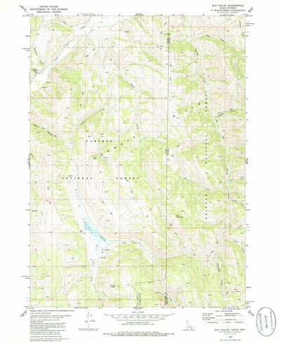 United States Geological Survey Elk Valley, ID-WY (1980, 24000-Scale) digital map