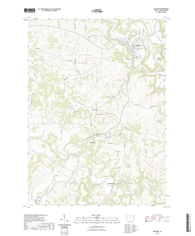 United States Geological Survey Elkader, IA (2022, 24000-Scale) digital map