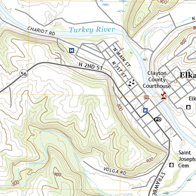 United States Geological Survey Elkader, IA (2022, 24000-Scale) digital map