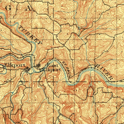United States Geological Survey Elkader, IA-WI (1902, 125000-Scale) digital map