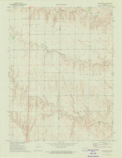 United States Geological Survey Elkader NE, KS (1972, 24000-Scale) digital map