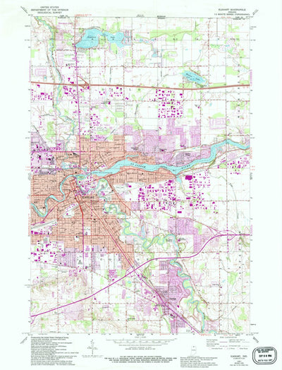 United States Geological Survey Elkhart, IN (1961, 24000-Scale) digital map