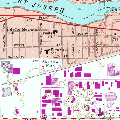 United States Geological Survey Elkhart, IN (1961, 24000-Scale) digital map
