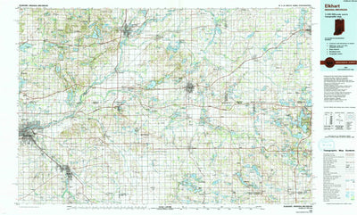 United States Geological Survey Elkhart, IN-MI (1985, 100000-Scale) digital map