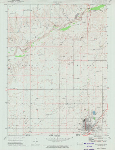 United States Geological Survey Elkhart North, KS (1973, 24000-Scale) digital map