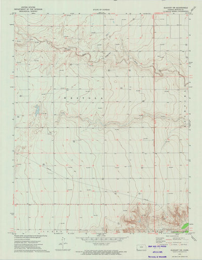 United States Geological Survey Elkhart NW, KS (1973, 24000-Scale) digital map