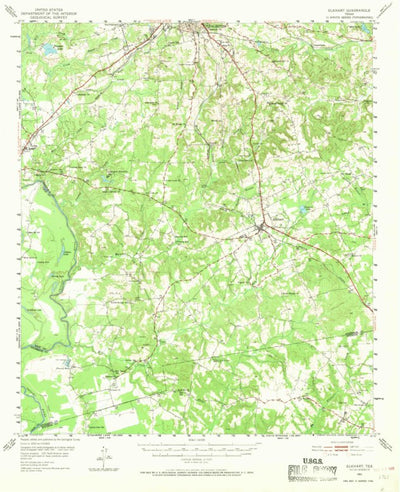 United States Geological Survey Elkhart, TX (1951, 62500-Scale) digital map