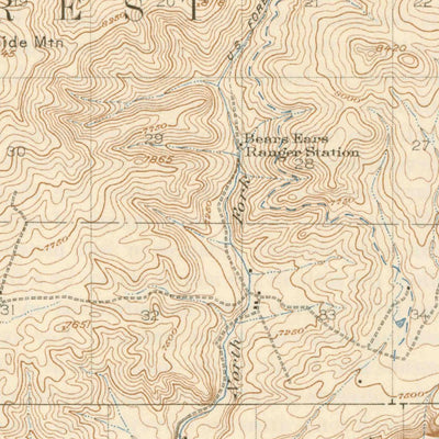 United States Geological Survey Elkhead Creek, CO (1924, 62500-Scale) digital map