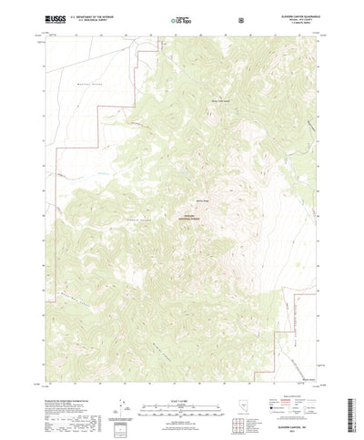 United States Geological Survey Elkhorn Canyon, NV (2021, 24000-Scale) digital map