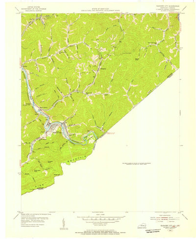 United States Geological Survey Elkhorn City, KY-VA (1954, 24000-Scale) digital map