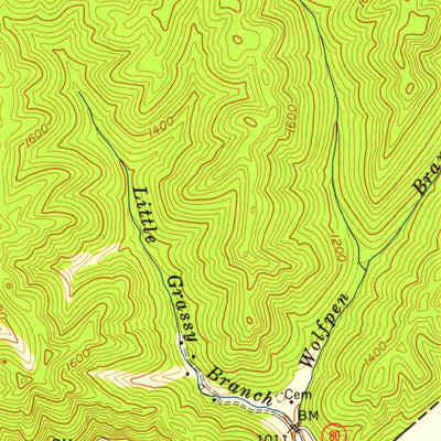 United States Geological Survey Elkhorn City, KY-VA (1954, 24000-Scale) digital map