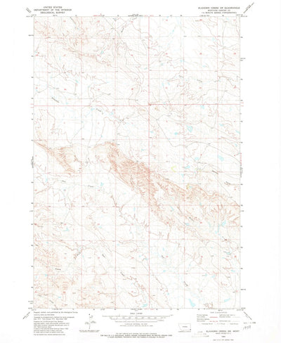 United States Geological Survey Elkhorn Creek SW, MT (1980, 24000-Scale) digital map