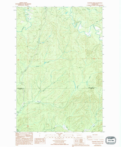 United States Geological Survey Elkhorn Creek, WA (1986, 24000-Scale) digital map