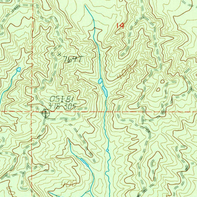 United States Geological Survey Elkhorn Creek, WA (1986, 24000-Scale) digital map