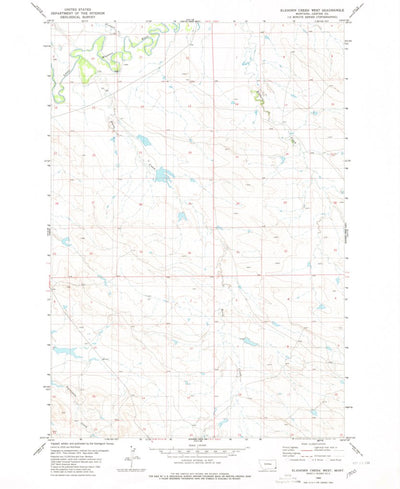 United States Geological Survey Elkhorn Creek West, MT (1980, 24000-Scale) digital map