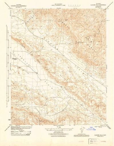United States Geological Survey Elkhorn Hills, CA (1944, 31680-Scale) digital map