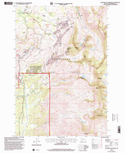 United States Geological Survey Elkhorn Hot Springs, MT (1997, 24000-Scale) digital map