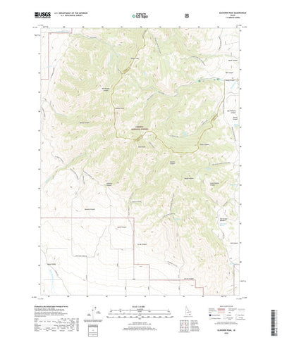 United States Geological Survey Elkhorn Peak, ID (2020, 24000-Scale) digital map