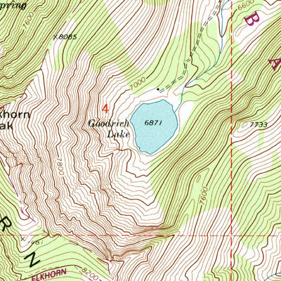 United States Geological Survey Elkhorn Peak, OR (1972, 24000-Scale) digital map