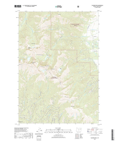 United States Geological Survey Elkhorn Peak, OR (2020, 24000-Scale) digital map