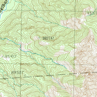 United States Geological Survey Elkhorn Peak, WY (1989, 24000-Scale) digital map