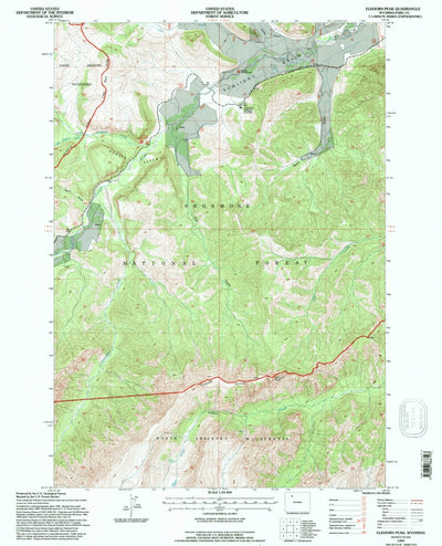 United States Geological Survey Elkhorn Peak, WY (1991, 24000-Scale) digital map