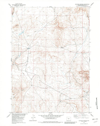 United States Geological Survey Elkhorn Springs, WY (1953, 24000-Scale) digital map