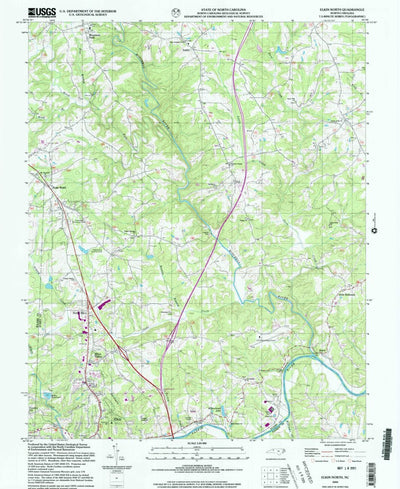 United States Geological Survey Elkin North, NC (2000, 24000-Scale) digital map
