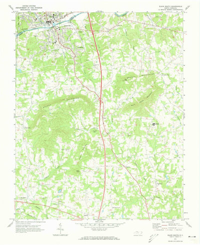 United States Geological Survey Elkin South, NC (1971, 24000-Scale) digital map