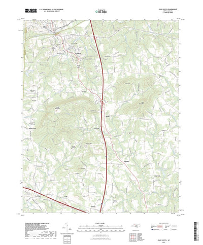 United States Geological Survey Elkin South, NC (2022, 24000-Scale) digital map