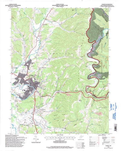 United States Geological Survey Elkins, WV (1995, 24000-Scale) digital map