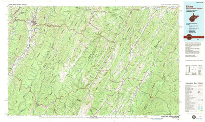 United States Geological Survey Elkins, WV-VA (1981, 100000-Scale) digital map