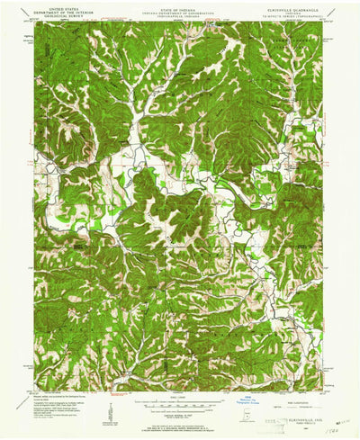 United States Geological Survey Elkinsville, IN (1947, 24000-Scale) digital map