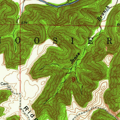 United States Geological Survey Elkinsville, IN (1947, 24000-Scale) digital map