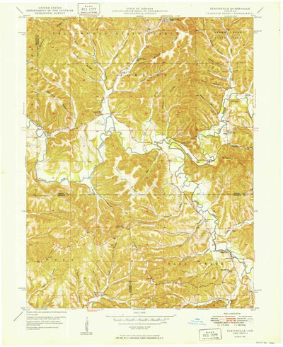 United States Geological Survey Elkinsville, IN (1950, 24000-Scale) digital map