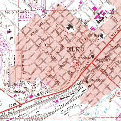 United States Geological Survey Elko West, NV (1962, 24000-Scale) digital map