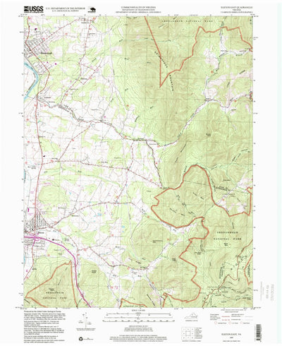 United States Geological Survey Elkton East, VA (1997, 24000-Scale) digital map