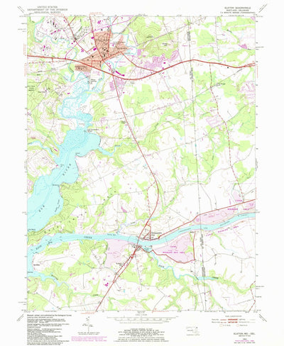 United States Geological Survey Elkton, MD-DE (1953, 24000-Scale) digital map
