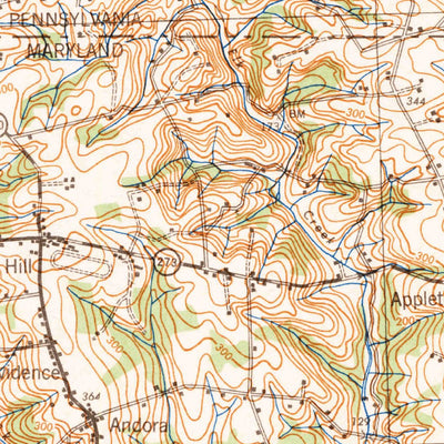 United States Geological Survey Elkton, MD-DE-PA (1942, 62500-Scale) digital map