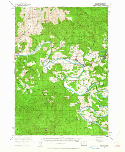 United States Geological Survey Elkton, OR (1955, 62500-Scale) digital map