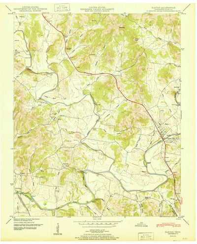 United States Geological Survey Elkton, TN (1951, 24000-Scale) digital map